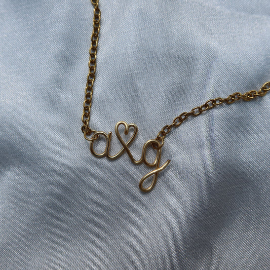 Couple Initials Necklace